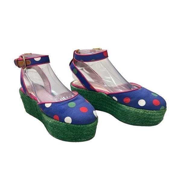 M Missoni Polka Dot Espadrilles Platform Sandals - Picture 4 of 14